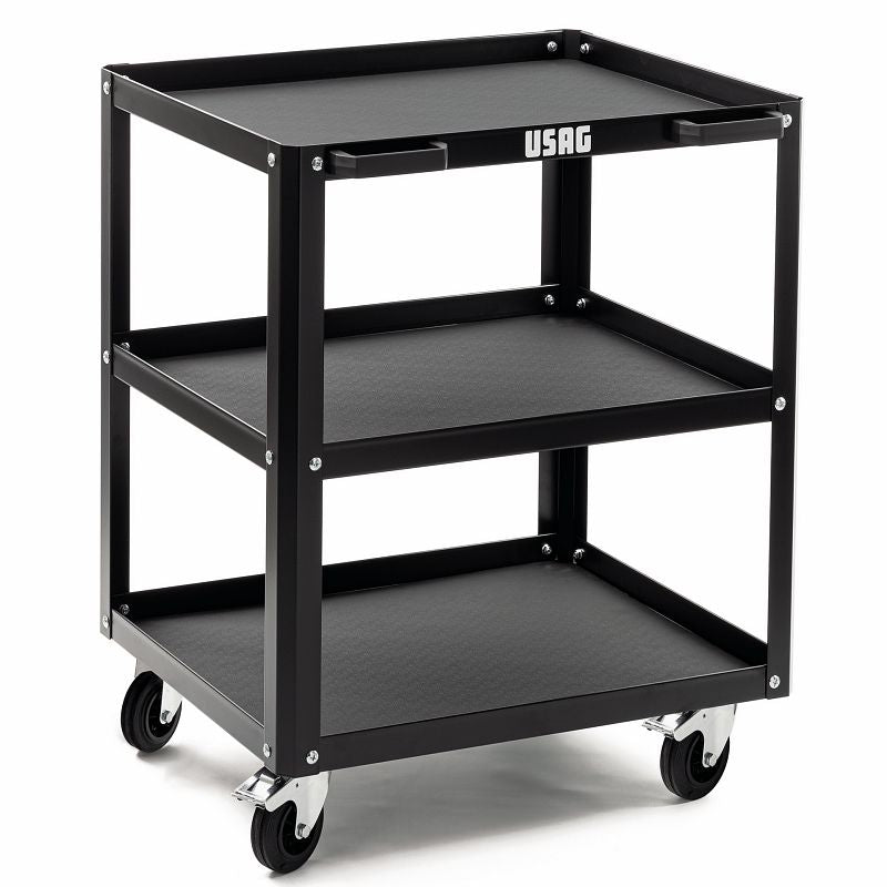 Multipurpose trolley with 3 shelves RAL 9005 | 516 SN | Usag - U05160265 Multipurpose trolley with 3 shelves RAL 9005 | 516 SN | Usag - U05160265